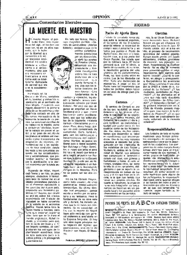 ABC MADRID 26-03-1992 página 18