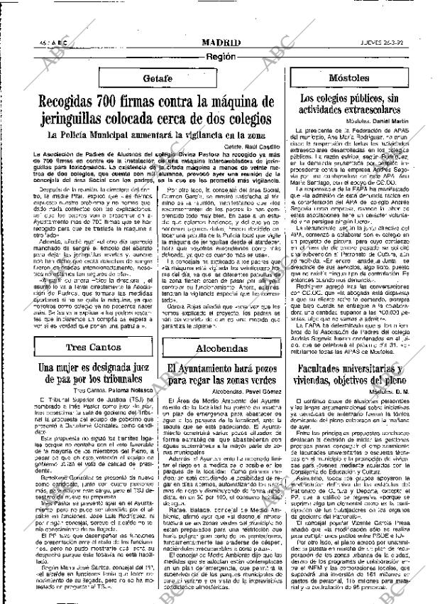 ABC MADRID 26-03-1992 página 46