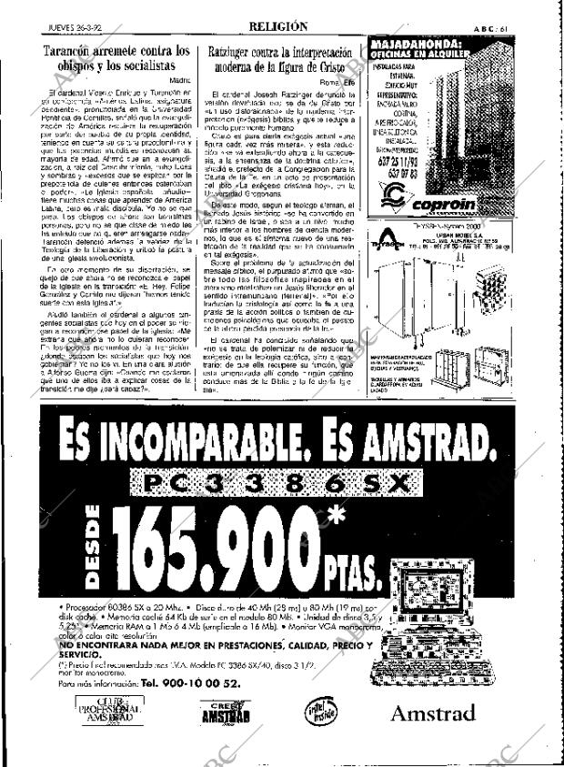 ABC MADRID 26-03-1992 página 61