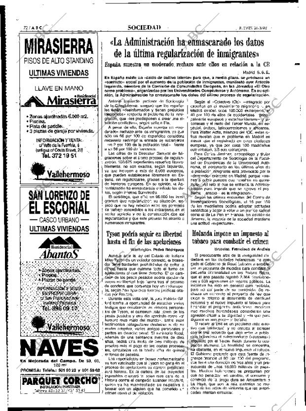 ABC MADRID 26-03-1992 página 72