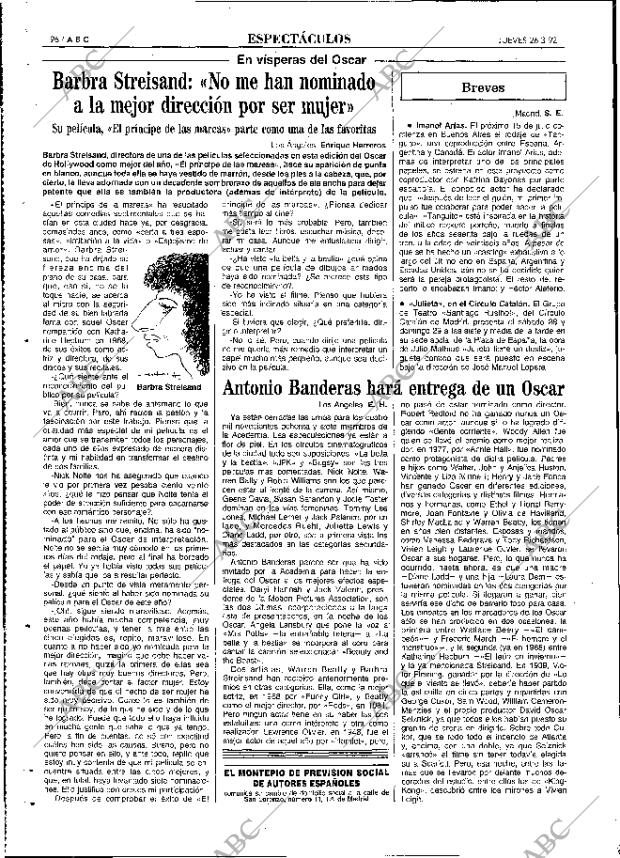 ABC MADRID 26-03-1992 página 96