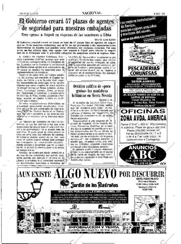 ABC MADRID 27-03-1992 página 25