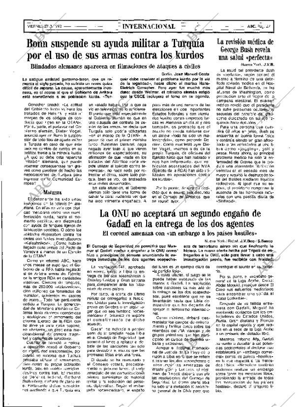 ABC MADRID 27-03-1992 página 27