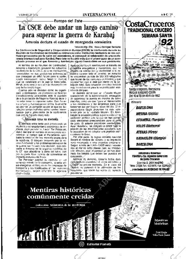 ABC MADRID 27-03-1992 página 29