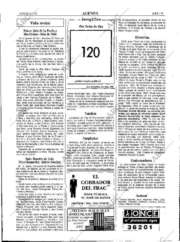 ABC MADRID 27-03-1992 página 39