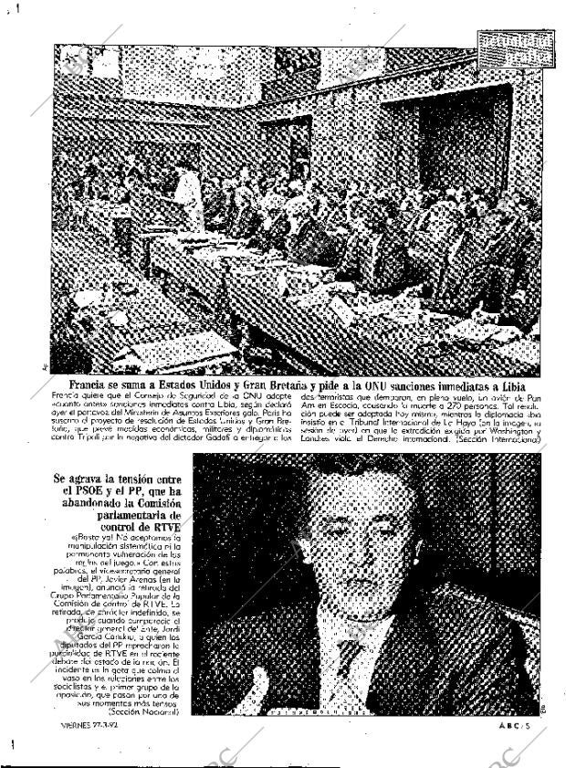 ABC MADRID 27-03-1992 página 5