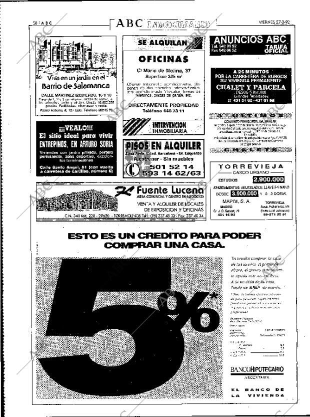 ABC MADRID 27-03-1992 página 58