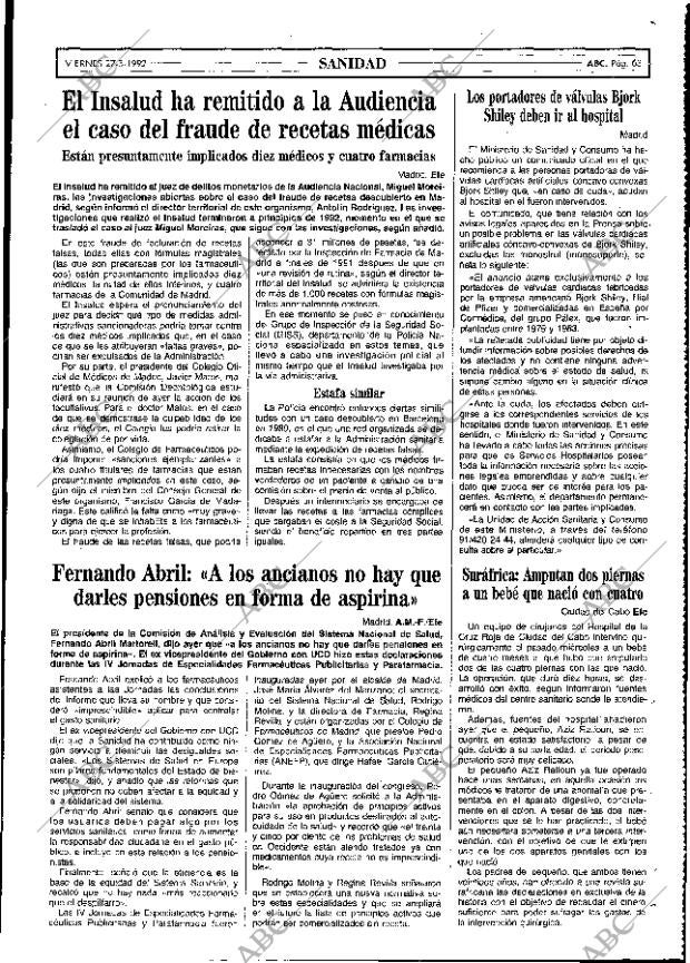 ABC MADRID 27-03-1992 página 63