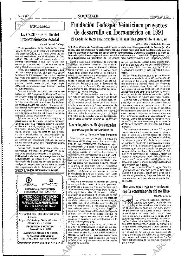 ABC MADRID 27-03-1992 página 66