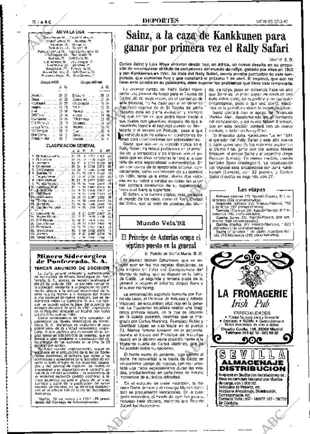 ABC MADRID 27-03-1992 página 70