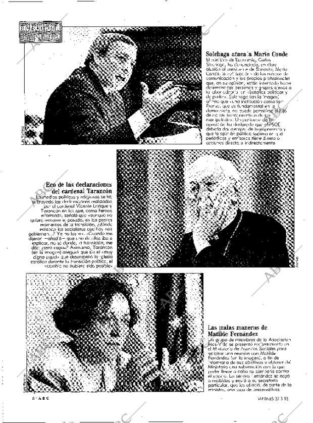 ABC MADRID 27-03-1992 página 8