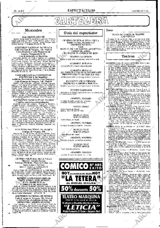 ABC MADRID 27-03-1992 página 88