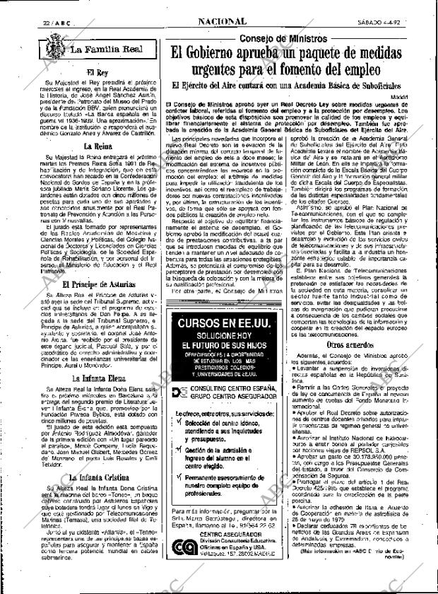 ABC MADRID 04-04-1992 página 22