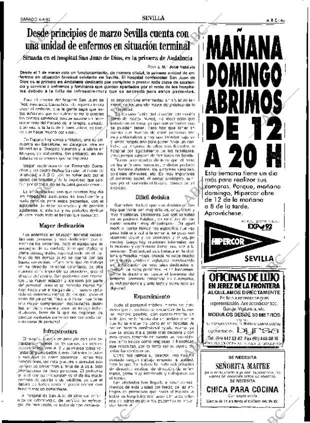 ABC SEVILLA 04-04-1992 página 45