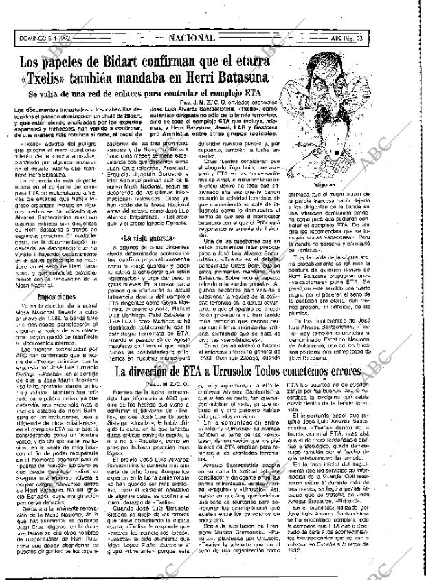 ABC MADRID 05-04-1992 página 23