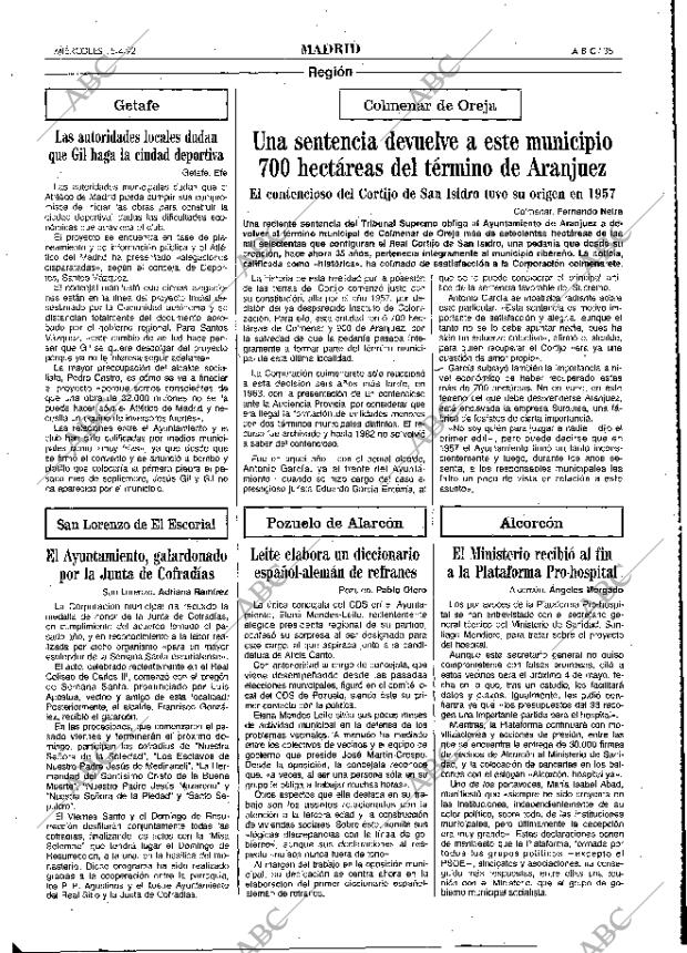 ABC MADRID 15-04-1992 página 35