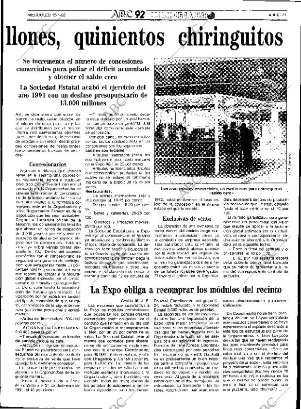 ABC SEVILLA 15-04-1992 página 41