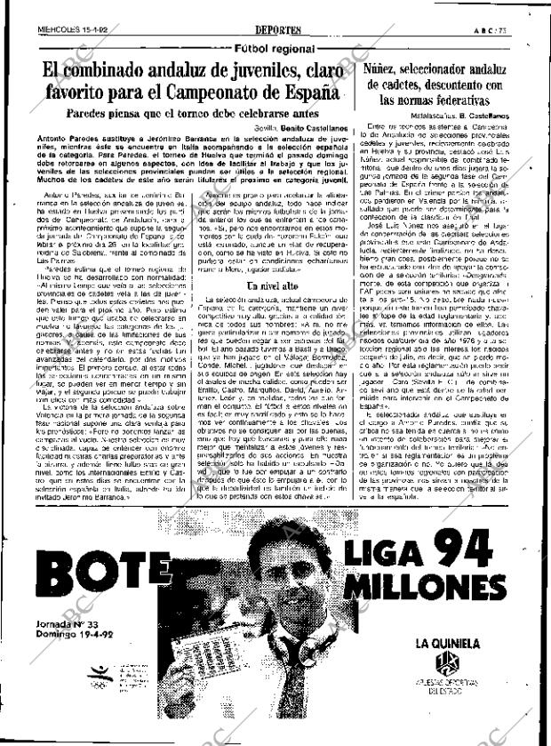 ABC SEVILLA 15-04-1992 página 75