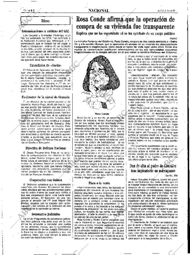 ABC MADRID 16-04-1992 página 20