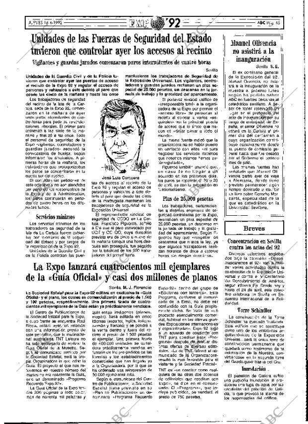 ABC MADRID 16-04-1992 página 45