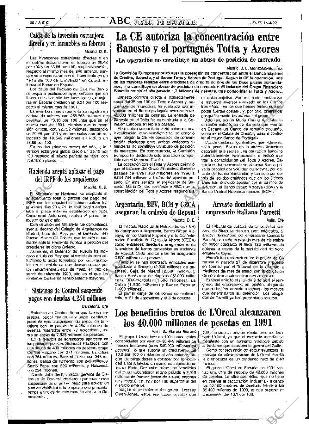 ABC MADRID 16-04-1992 página 60