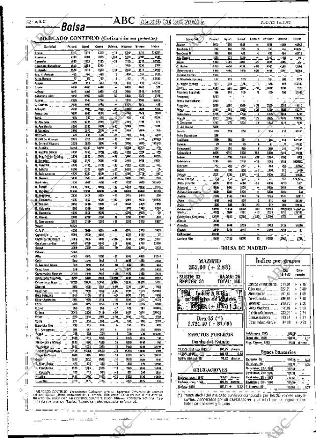 ABC MADRID 16-04-1992 página 62