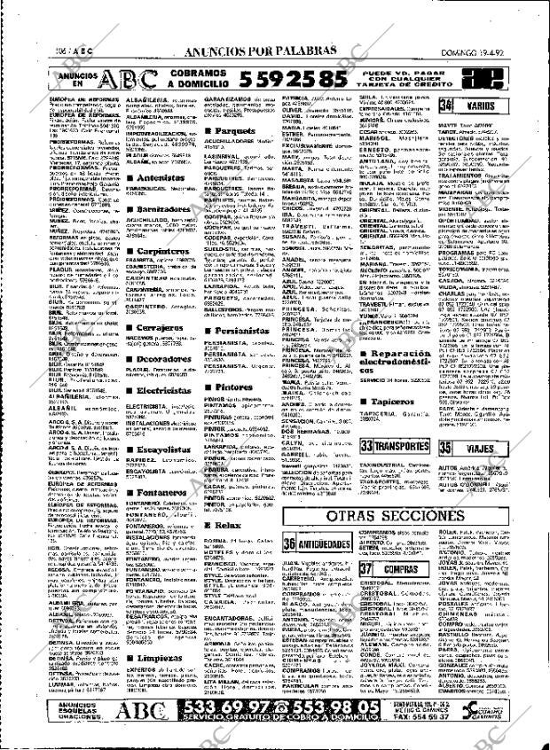 ABC MADRID 19-04-1992 página 106