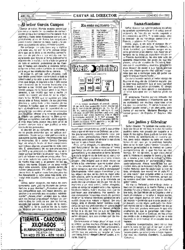 ABC MADRID 19-04-1992 página 22