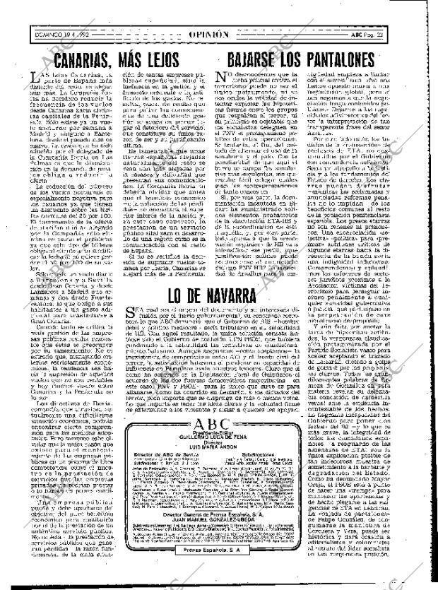 ABC MADRID 19-04-1992 página 23