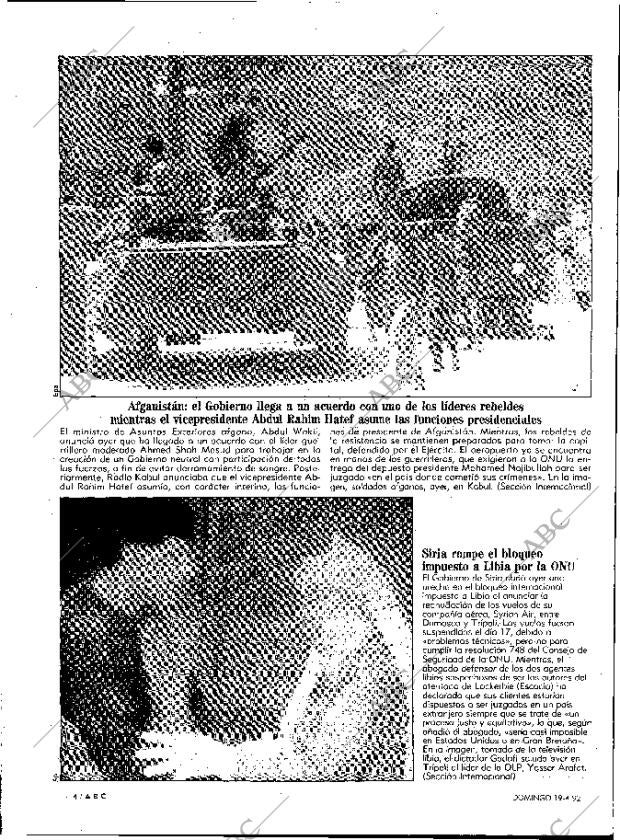 ABC MADRID 19-04-1992 página 4