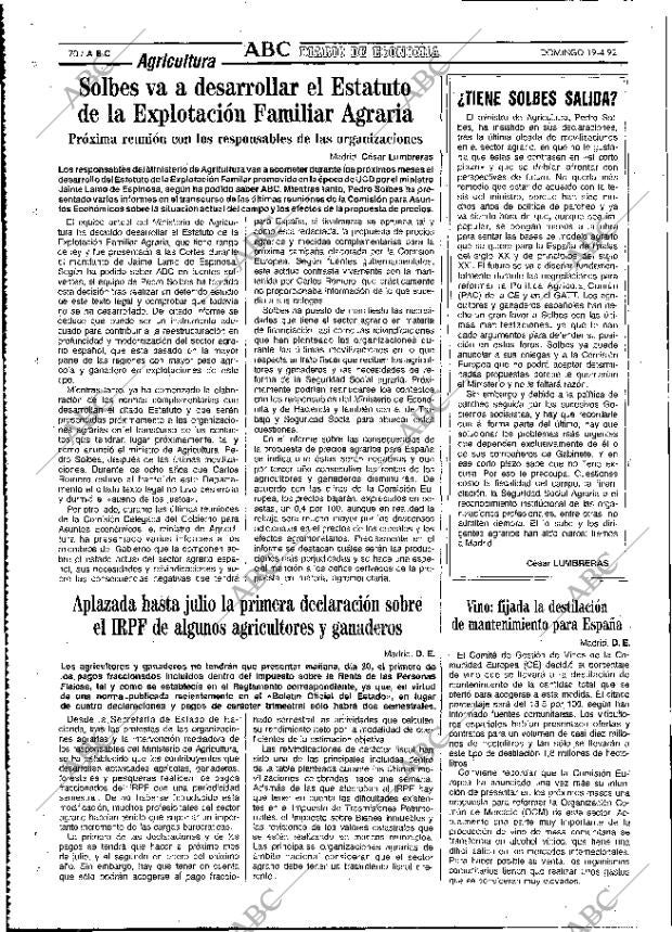 ABC MADRID 19-04-1992 página 70