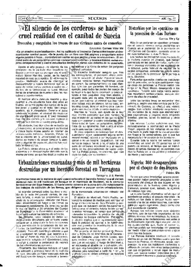 ABC MADRID 19-04-1992 página 77