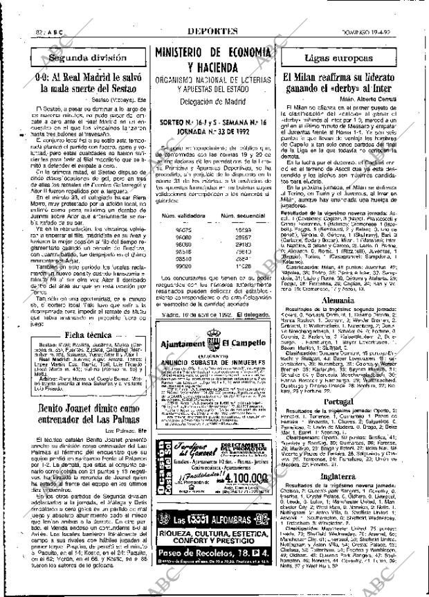 ABC MADRID 19-04-1992 página 82