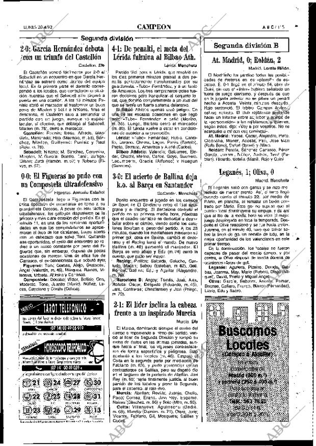 ABC MADRID 20-04-1992 página 115