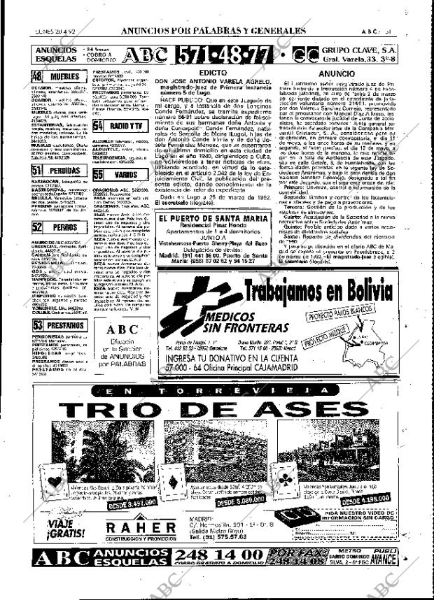 ABC MADRID 20-04-1992 página 151