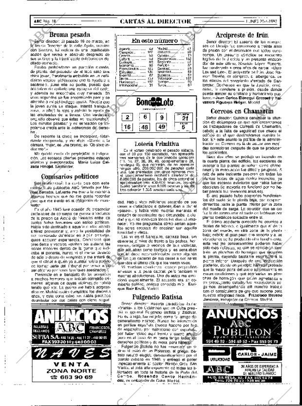 ABC MADRID 20-04-1992 página 18