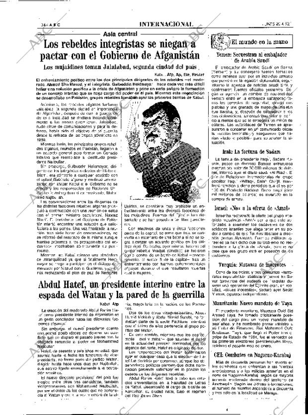 ABC MADRID 20-04-1992 página 34