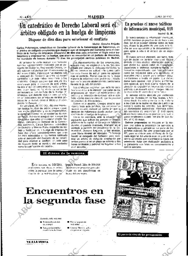 ABC MADRID 20-04-1992 página 42