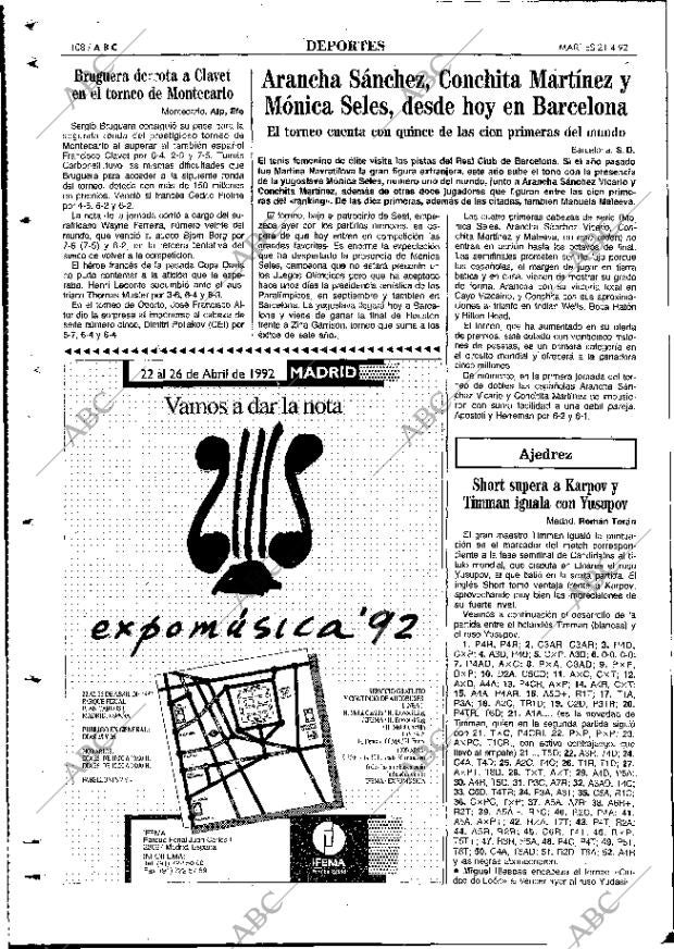 ABC MADRID 21-04-1992 página 108