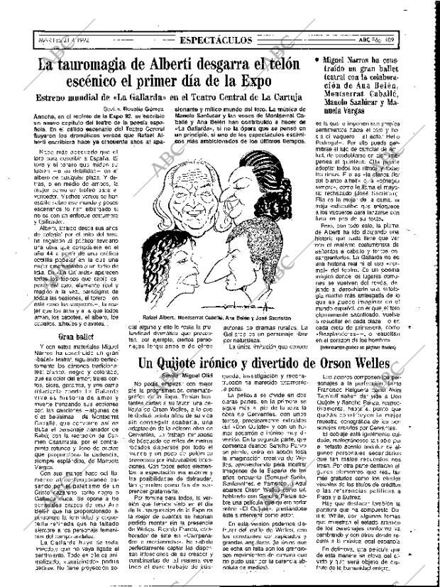 ABC MADRID 21-04-1992 página 109