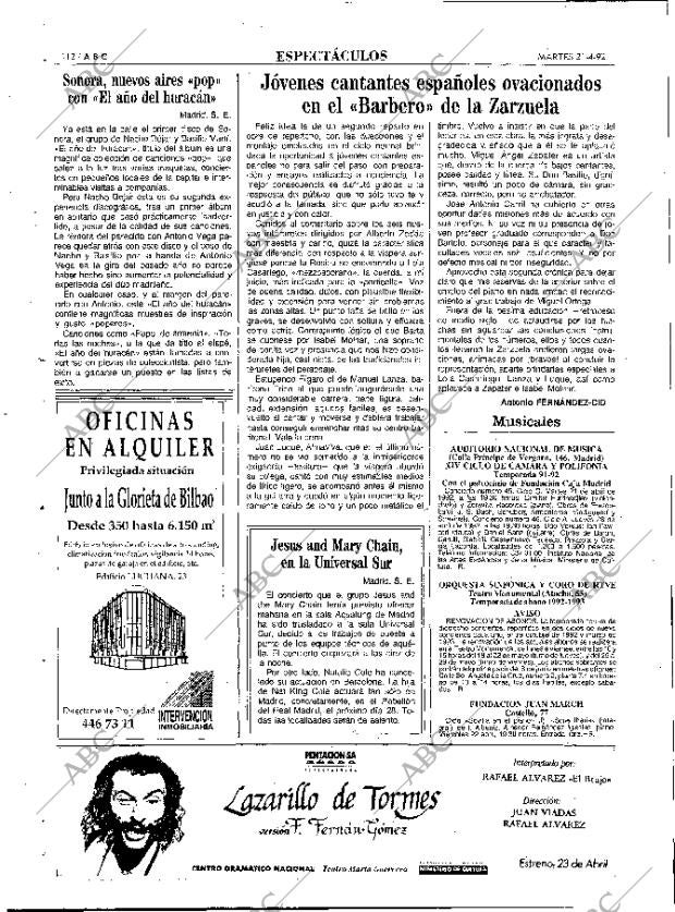 ABC MADRID 21-04-1992 página 112