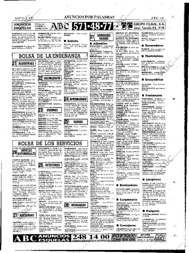 ABC MADRID 21-04-1992 página 133