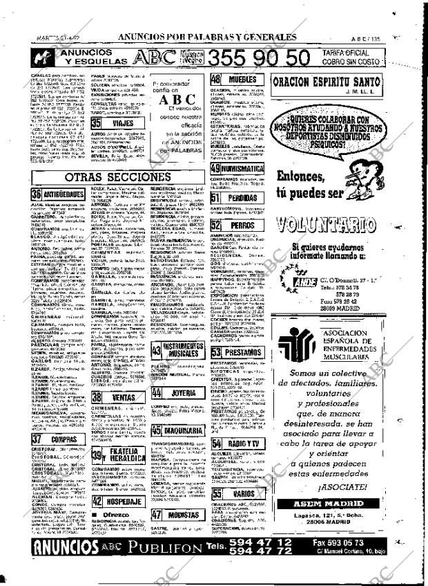 ABC MADRID 21-04-1992 página 135