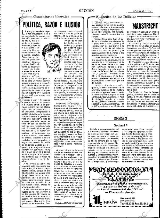 ABC MADRID 21-04-1992 página 22