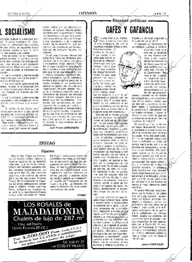 ABC MADRID 21-04-1992 página 23