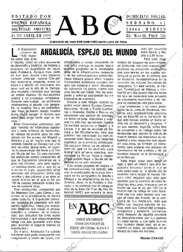 ABC MADRID 21-04-1992 página 3