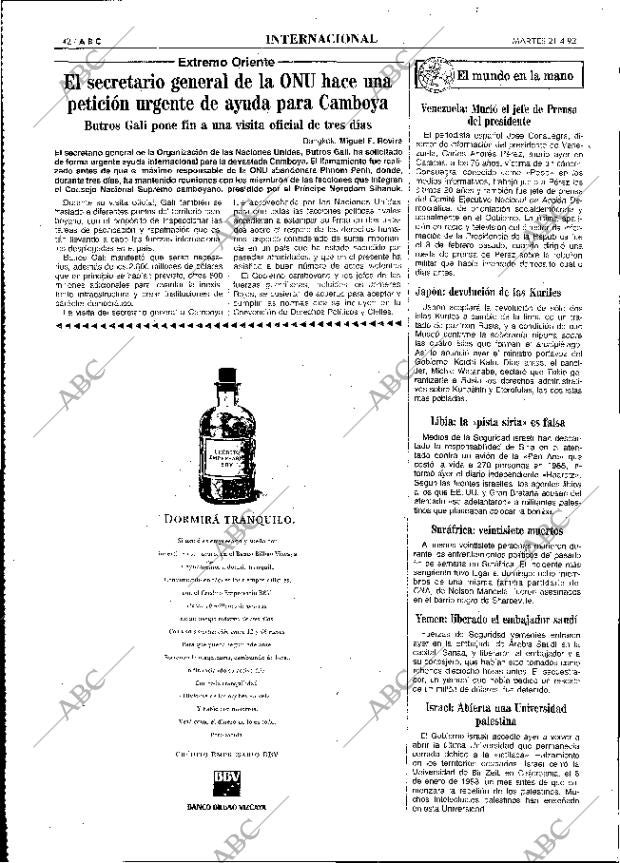 ABC MADRID 21-04-1992 página 42