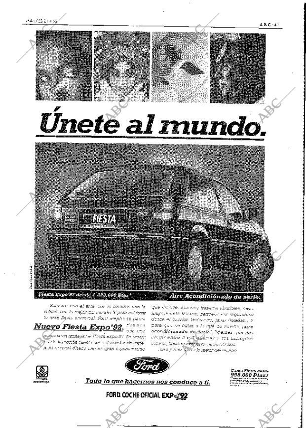 ABC MADRID 21-04-1992 página 43