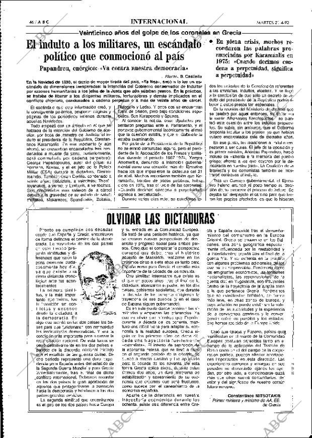 ABC MADRID 21-04-1992 página 46