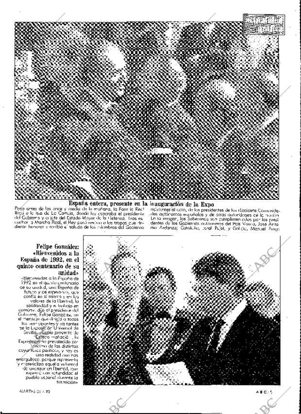 ABC MADRID 21-04-1992 página 5